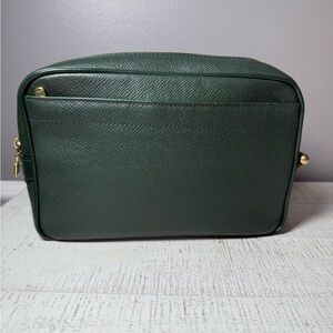 Louis Vuitton Vintage Forest Green Pouch with COA